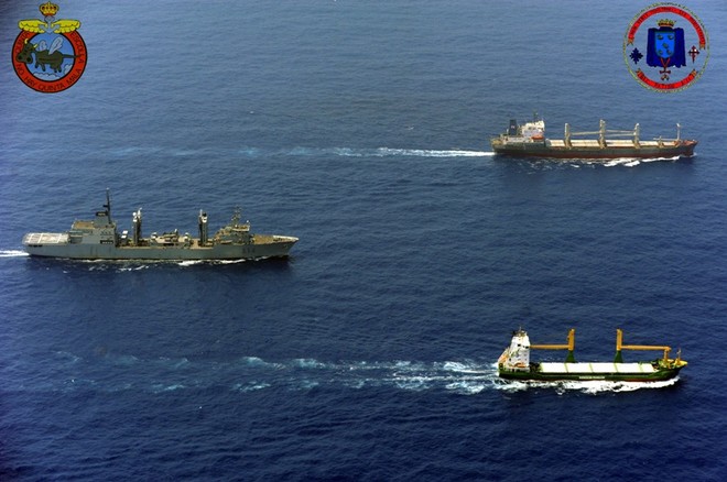 Pirates attack ESPS Patino just after it had completed an escort mission. ©  SW